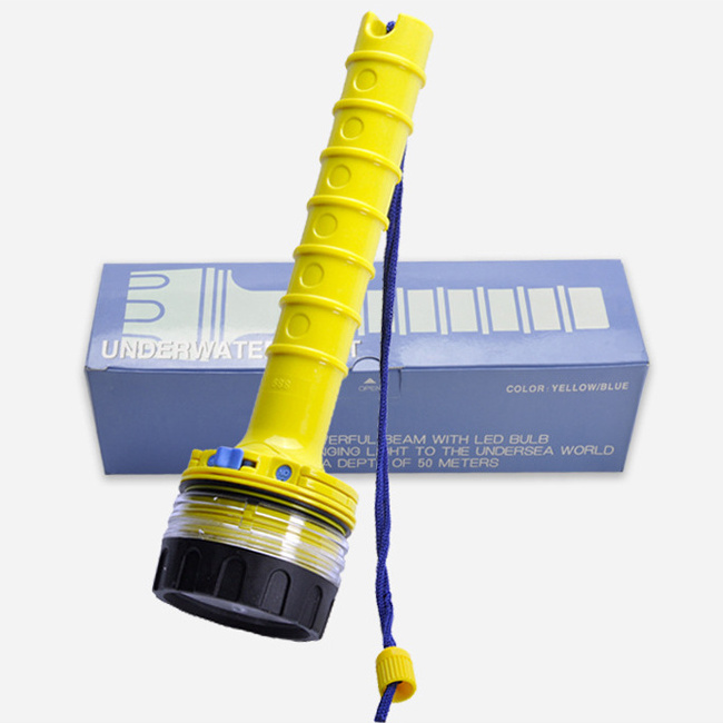 Factory Direct Supplier Waterproof Powerful Beam LED Diving Flashlight