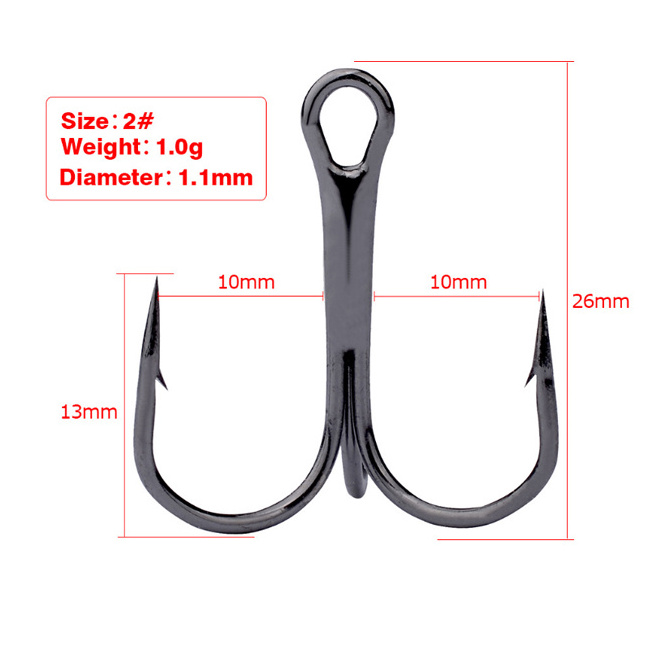 High Carbon Steel Fishing Hook Fishhooks Fishing Treble Hooks