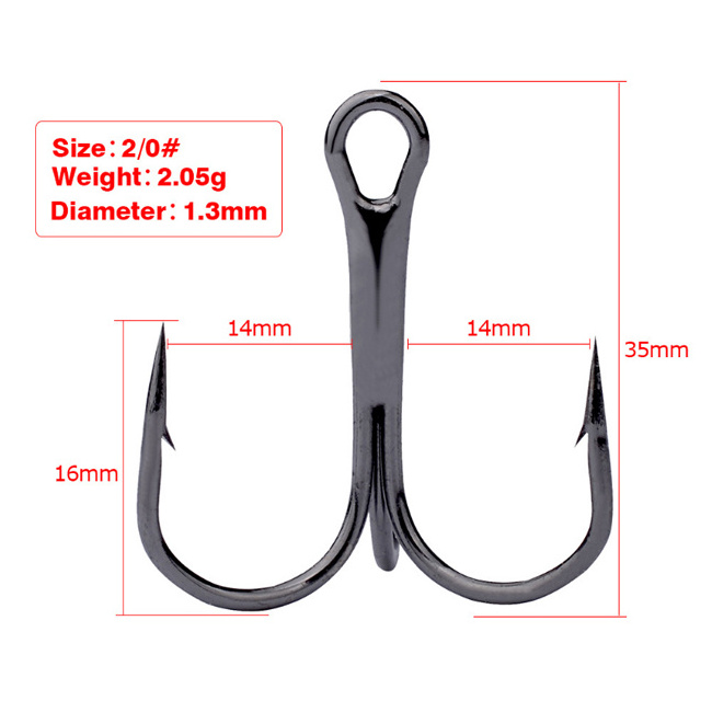 High Carbon Steel Fishing Hook Fishhooks Fishing Treble Hooks