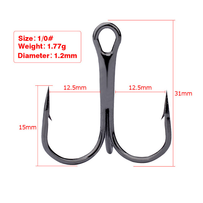 High Carbon Steel Fishing Hook Fishhooks Fishing Treble Hooks