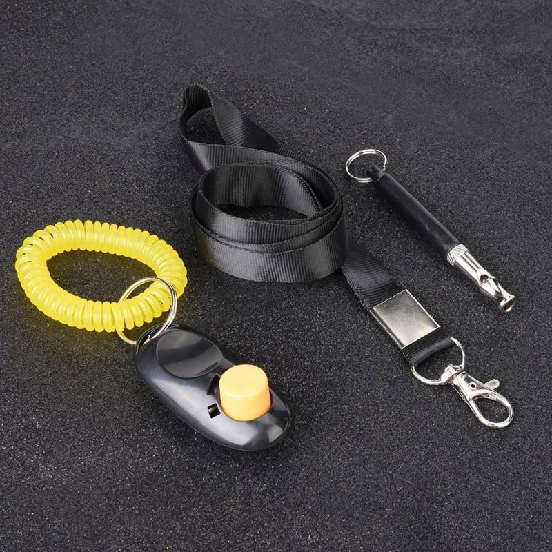 dog button clicker training whistle