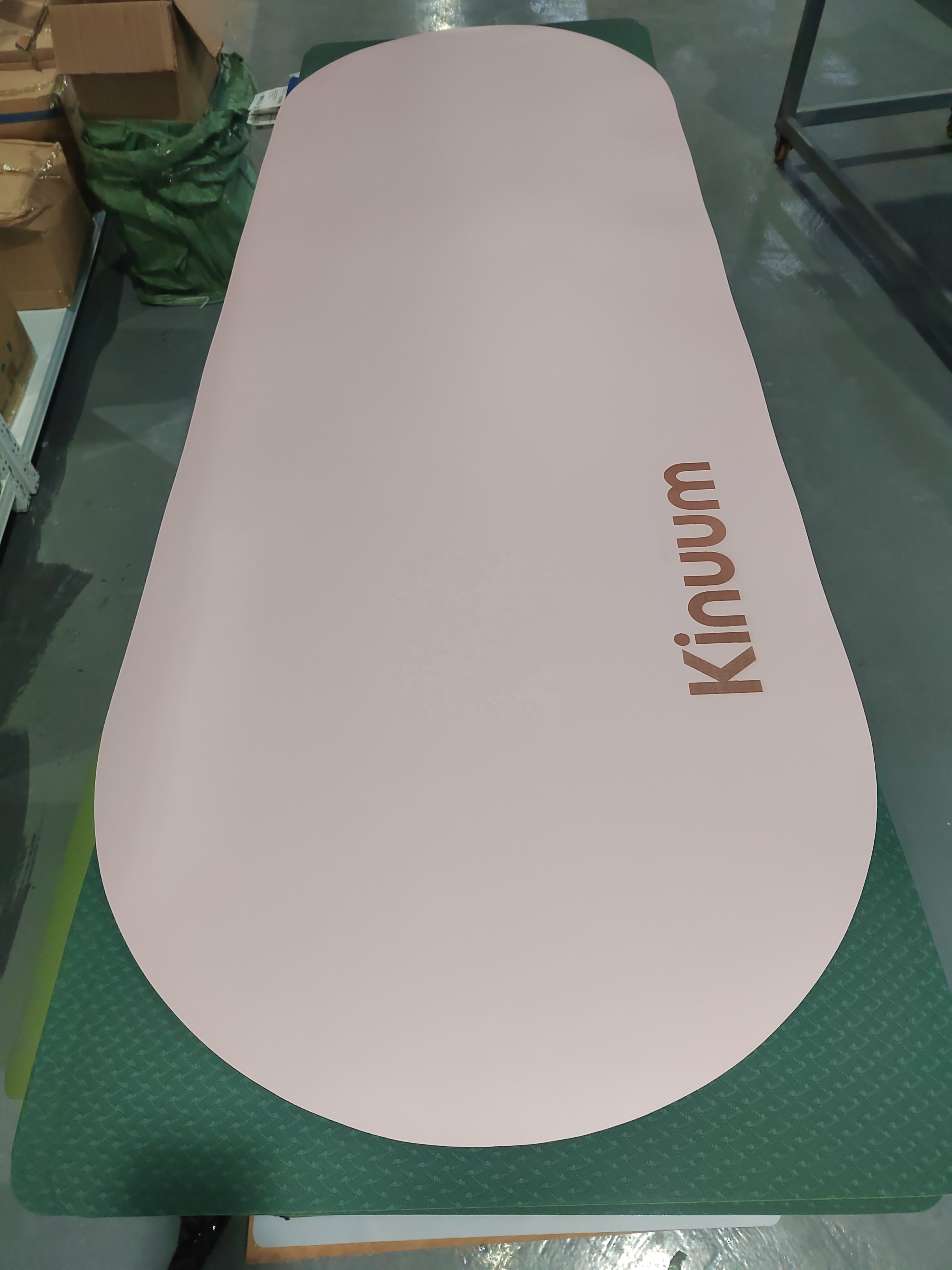 Grounding new custom two ends eco friend luxury round oval capsule shape arched pu yoga mat natural rubber shape oval mat yoga