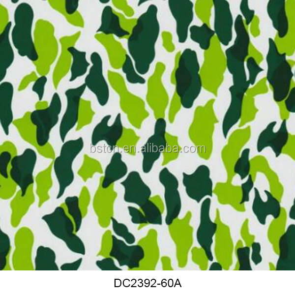 custom printed hydrographic film in water transfer printing green army camo for motorcycle