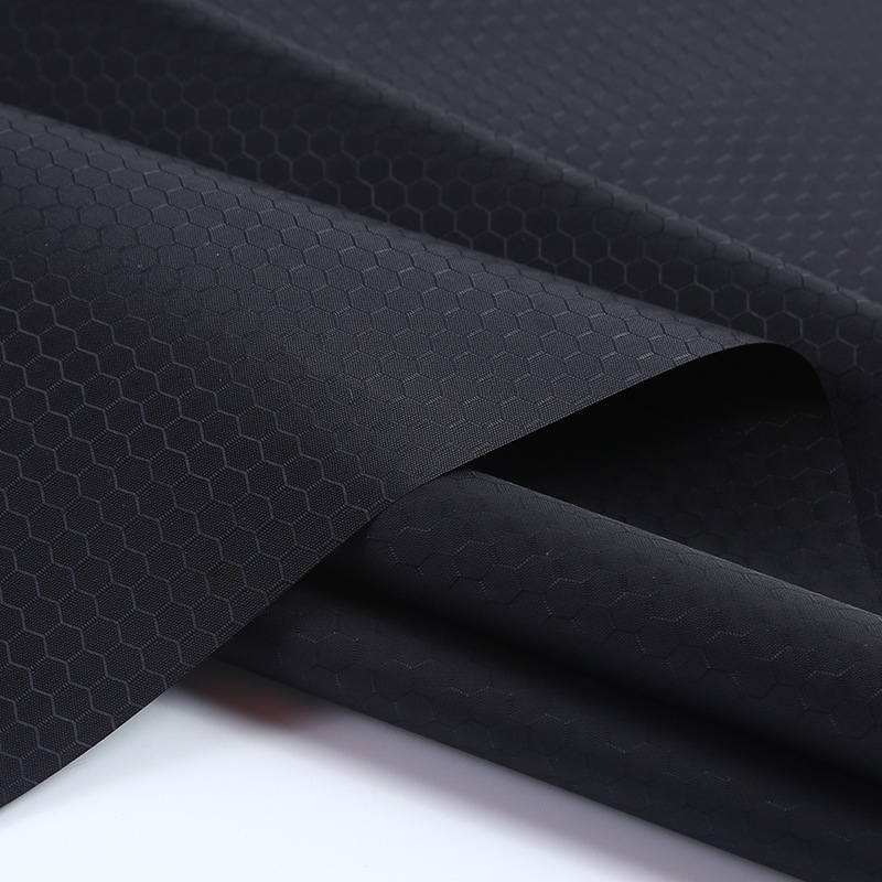 competitive price 210T waterproof polyester honeycomb taffeta fabric for garment bags luggage tents backpacks