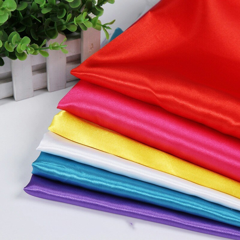 Polyester fabric high-Grade Liquid Satin Fabric Crystal silk shiny satin fabric for dress Liquid Reflective Metallic