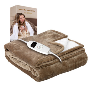 110V ETL 50x60'' inch Size Double Side Extra Soft Heated Throw Electric Blanket for Winter