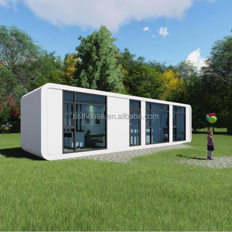 Mobile Living Container Prefab Tiny House 20FT Apple Cabin Affordable Beach Kits Prefabricated Light Steel Structure Home