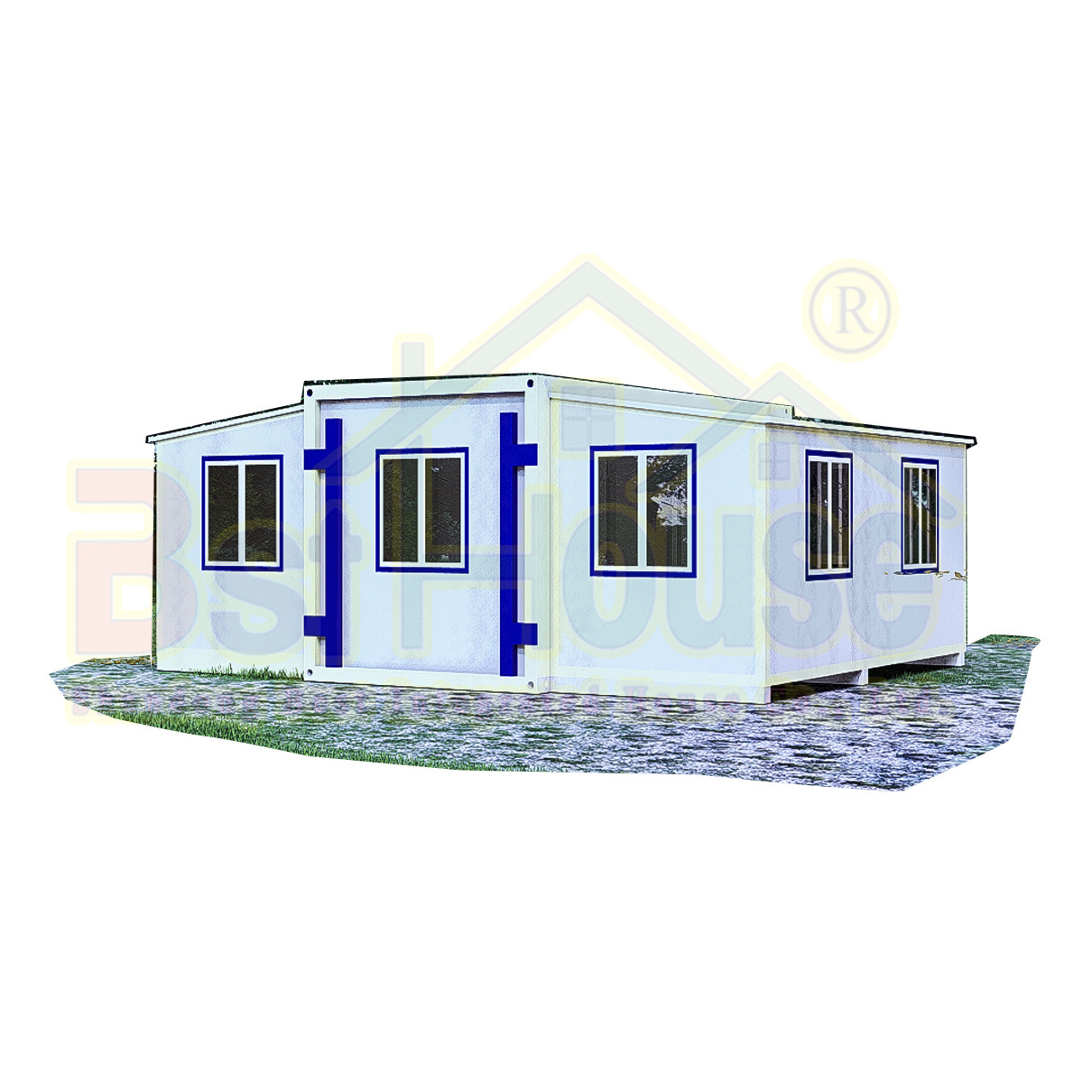 Easy Installation Steel frame building Prefab House Portable Expandable Shipping Container House For Living