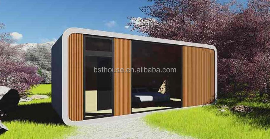 Mobile Living Container Prefab Tiny House 20FT Apple Cabin Affordable Beach Kits Prefabricated Light Steel Structure Home