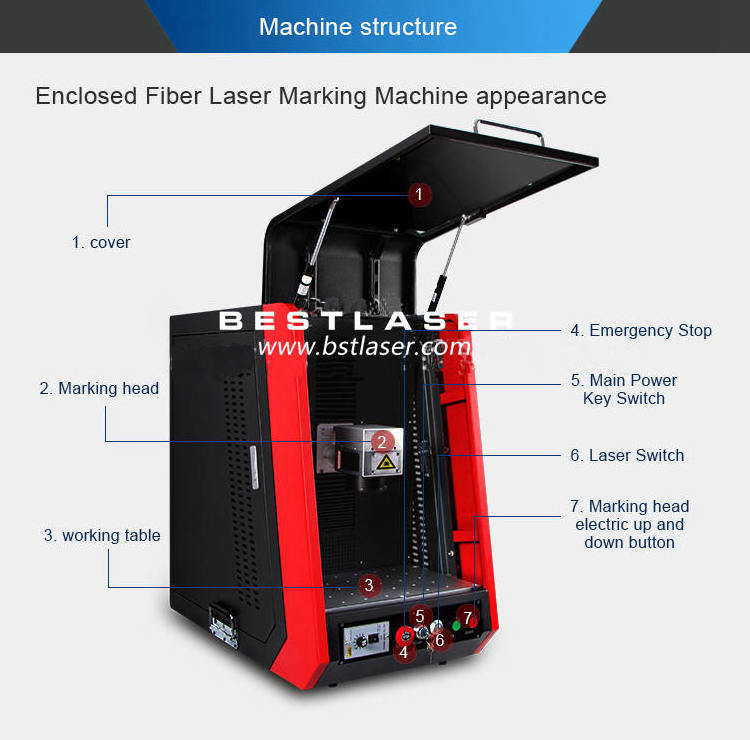 Sterling silver zippo lighter metal enclosed 30watt fibre fiber laser marking engraving machine