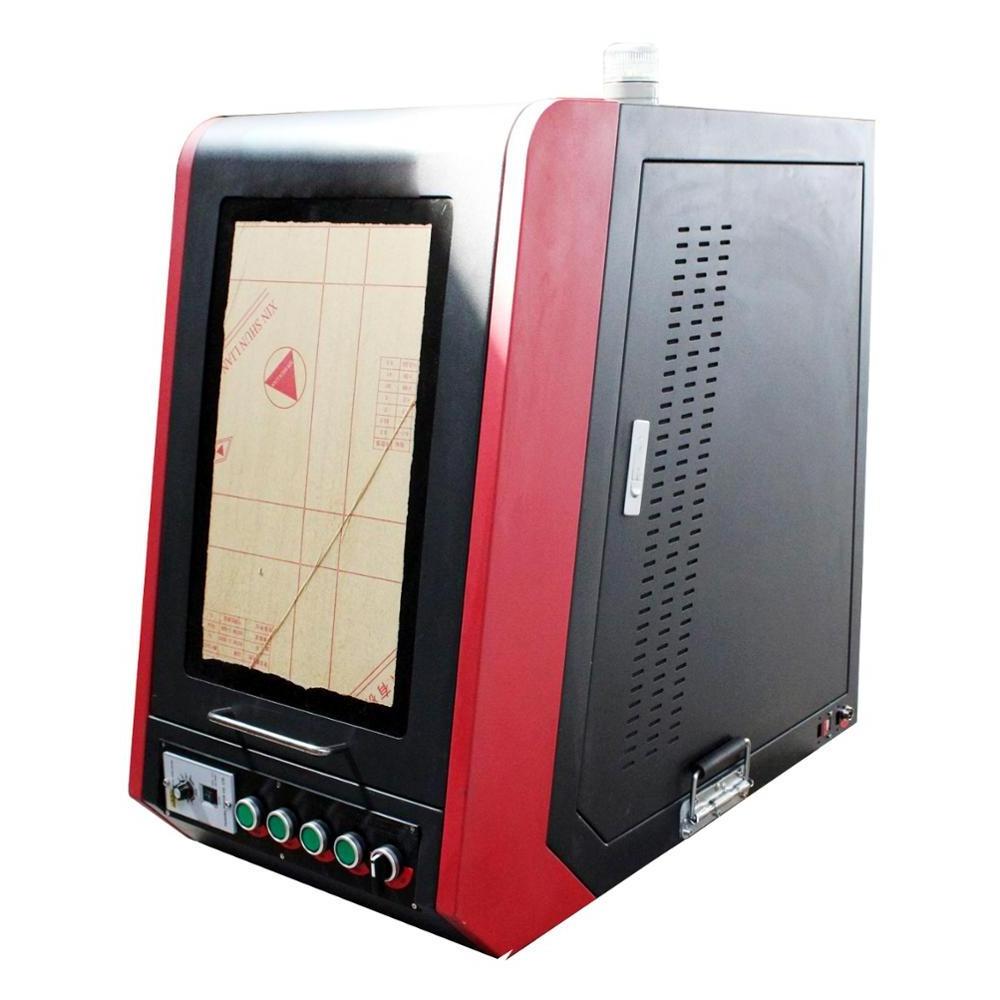 Sterling silver zippo lighter metal enclosed 30watt fibre fiber laser marking engraving machine