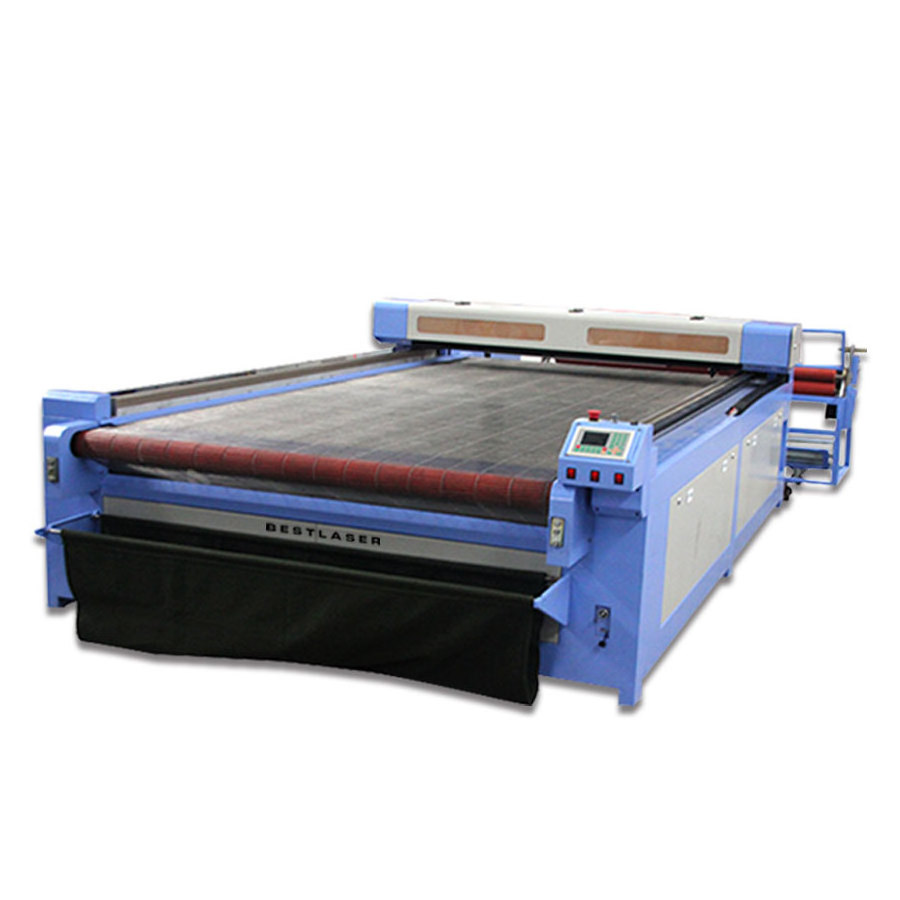 Tubo Laser Co2 80w Reci Auto Feeding Fabric Eextile Label  Carpet Laser Cutting Machine