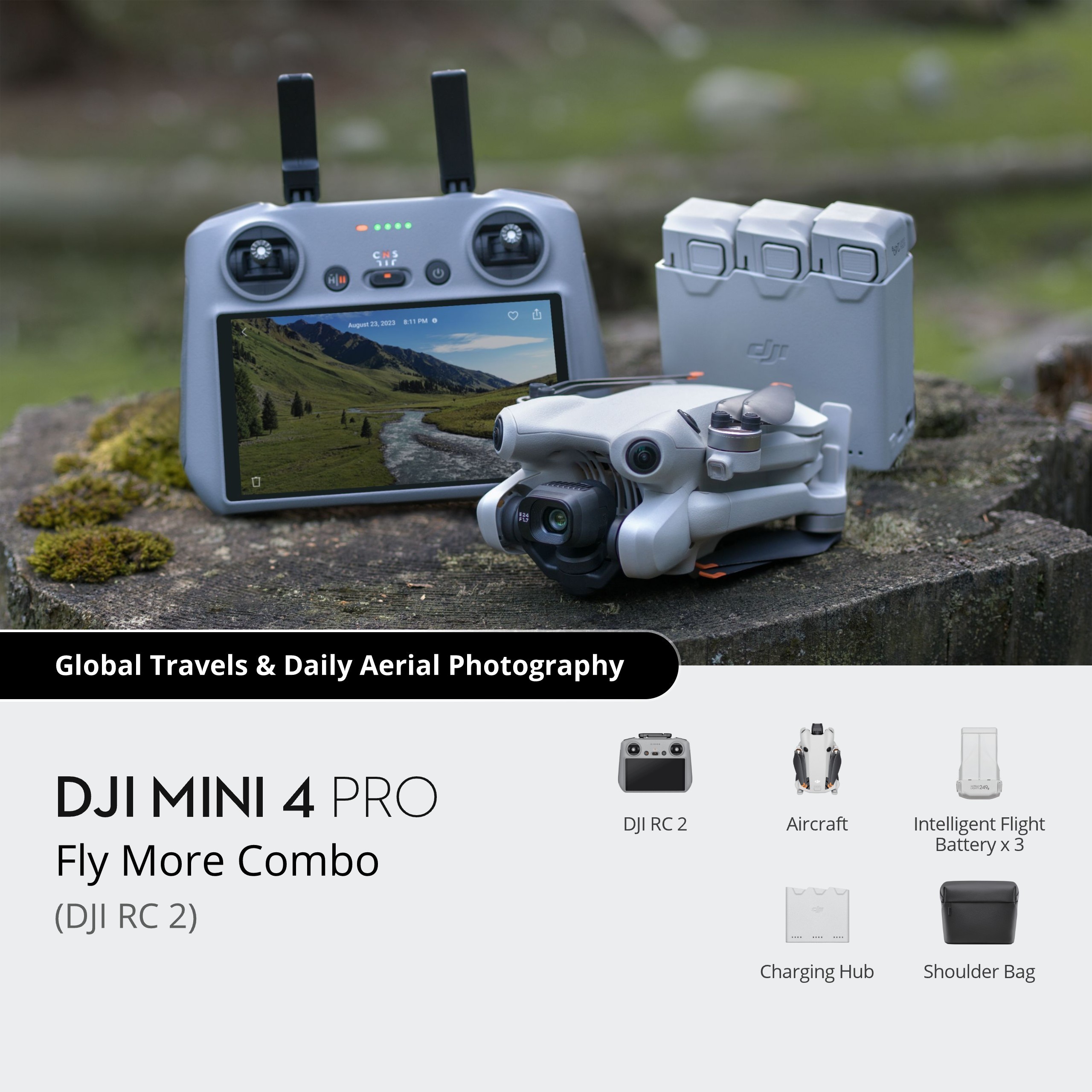 Discounted for DJI Mini 4 Pro Fly More Combo with RC 2 Original All-round mini professional aerial photography drone