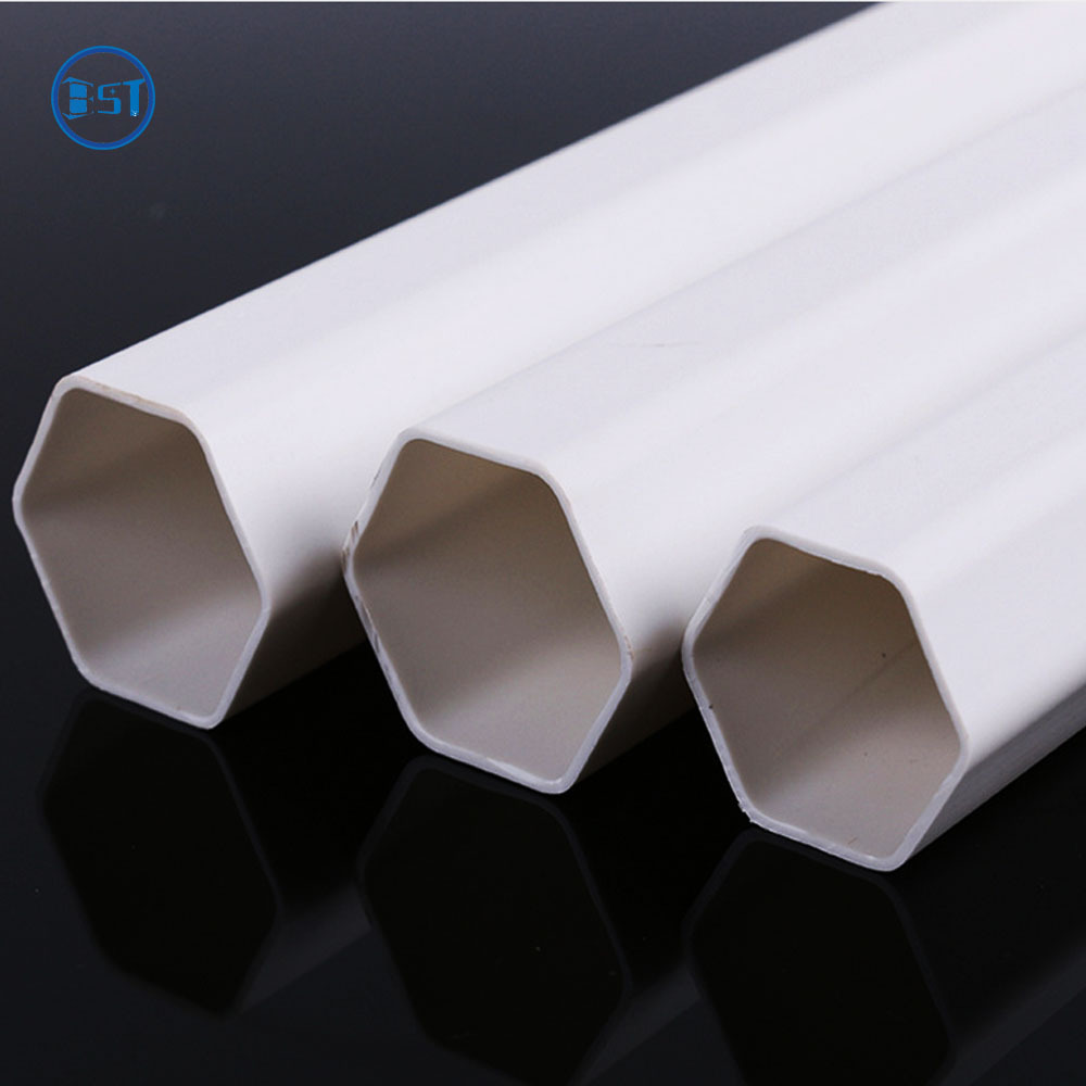 high quality six sides pvc hexagon tube pipe