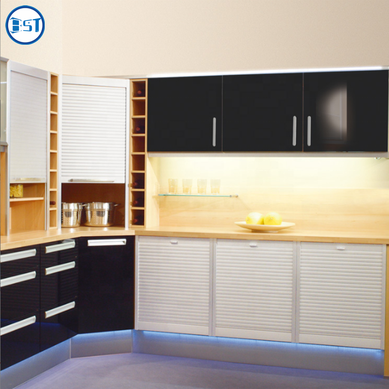 Best quality Horizontal Opening Plastic PVC Tambour Door Cabinet Roller Shutter Doors For Kitchen Cupboard