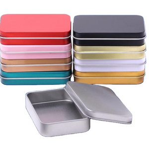 87*60*18 Mm Customization Empty Hinged Cigarette/card Packaging Metal Tin Box With Clear Pvc Window