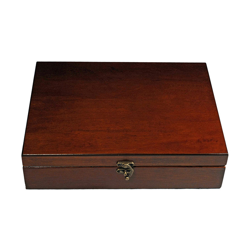 Old World Wooden Treasure Box with Brass Latch