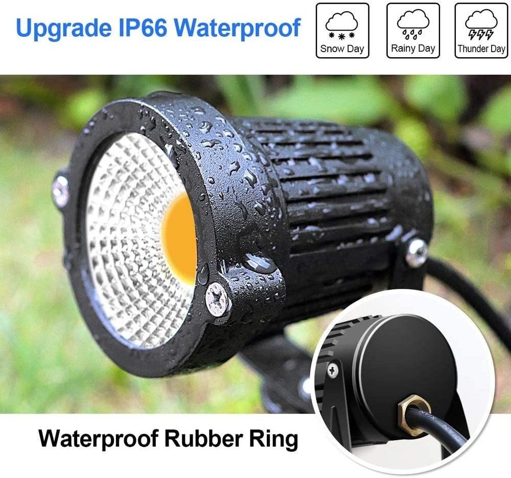 Waterproof IP65 UV LED Landscape Light Outdoor Plug in Black Light Spotlight for Pathway Light Plug Spike Stand Garden