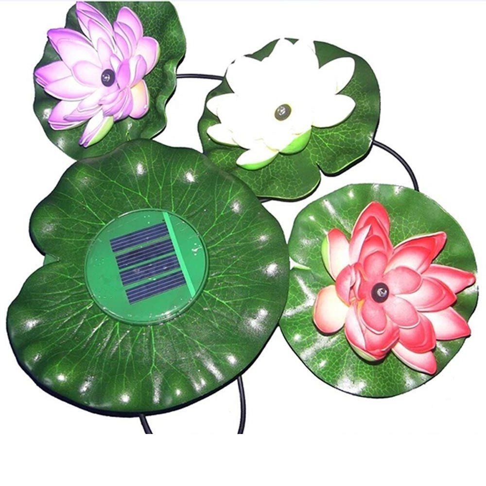 Solar Lotus Light with Led  Lights Floating on the Water Changeable  Automatically, Corrosion Resistance Waterproof  Decorative