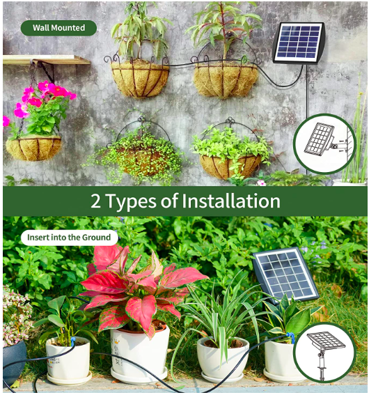 New Design Solar Auto Watering System Solar Powered Automatic Drip Irrigation Kit for Plants micro drip irrigation kit drip drop