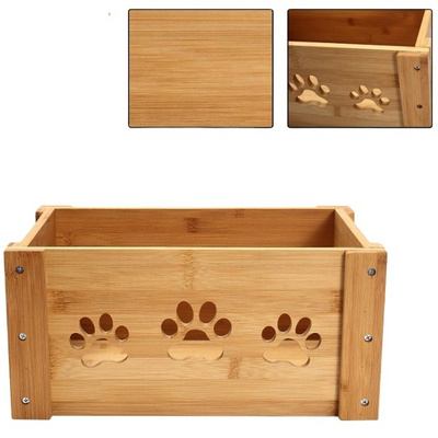 Best Selling Wooden Crate Hamper Wooden Dog Toy Box Pet Food Box Wooden Storage Crates