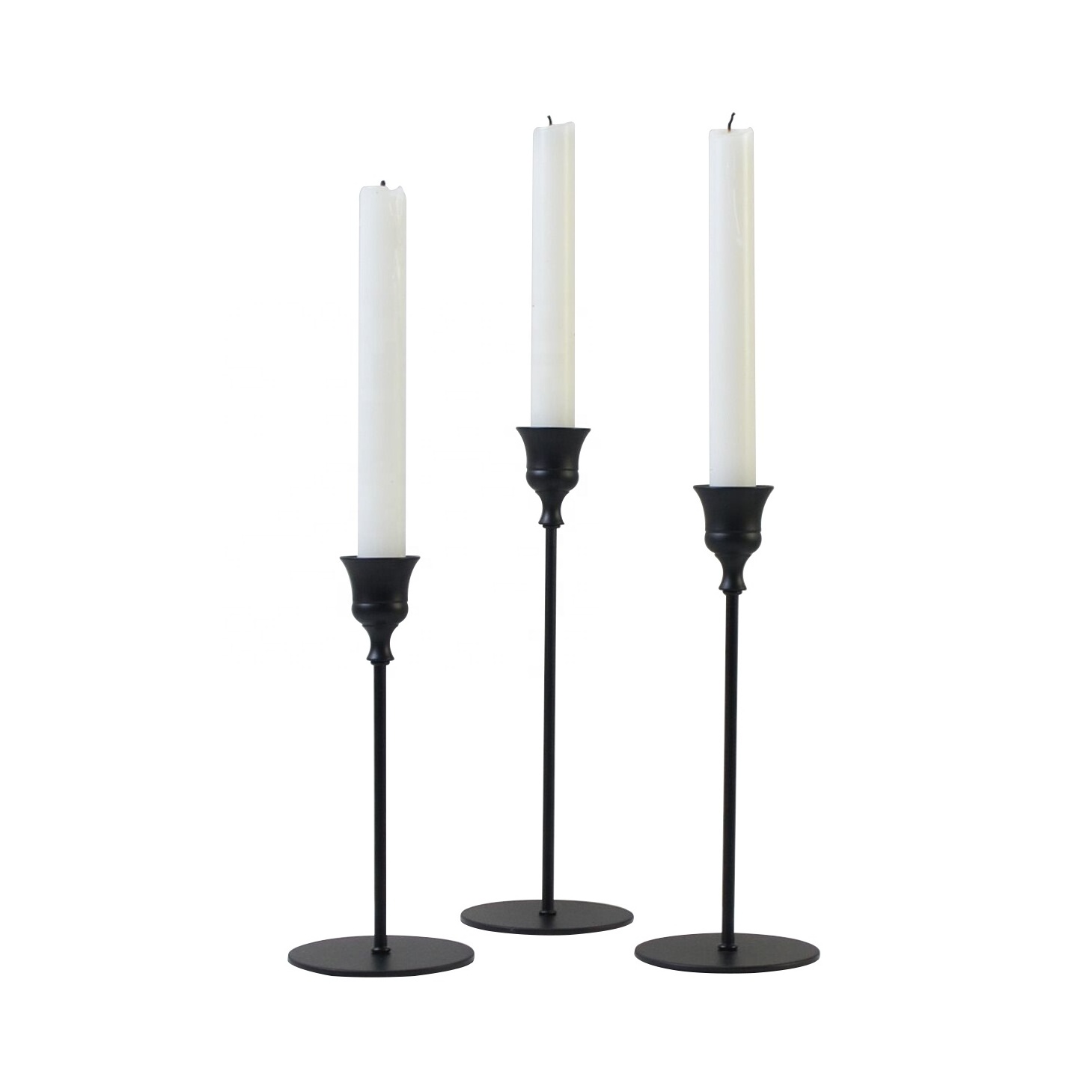 3 count  Black candelabra centerpieces for wedding table