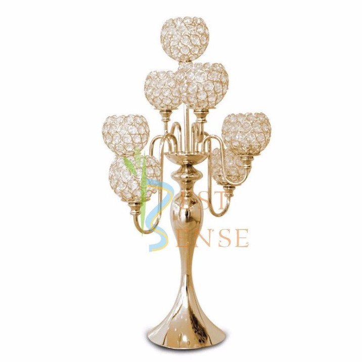 69cm Tall Crystal Wedding Centerpieces 7 Arms Candle stand for wedding table