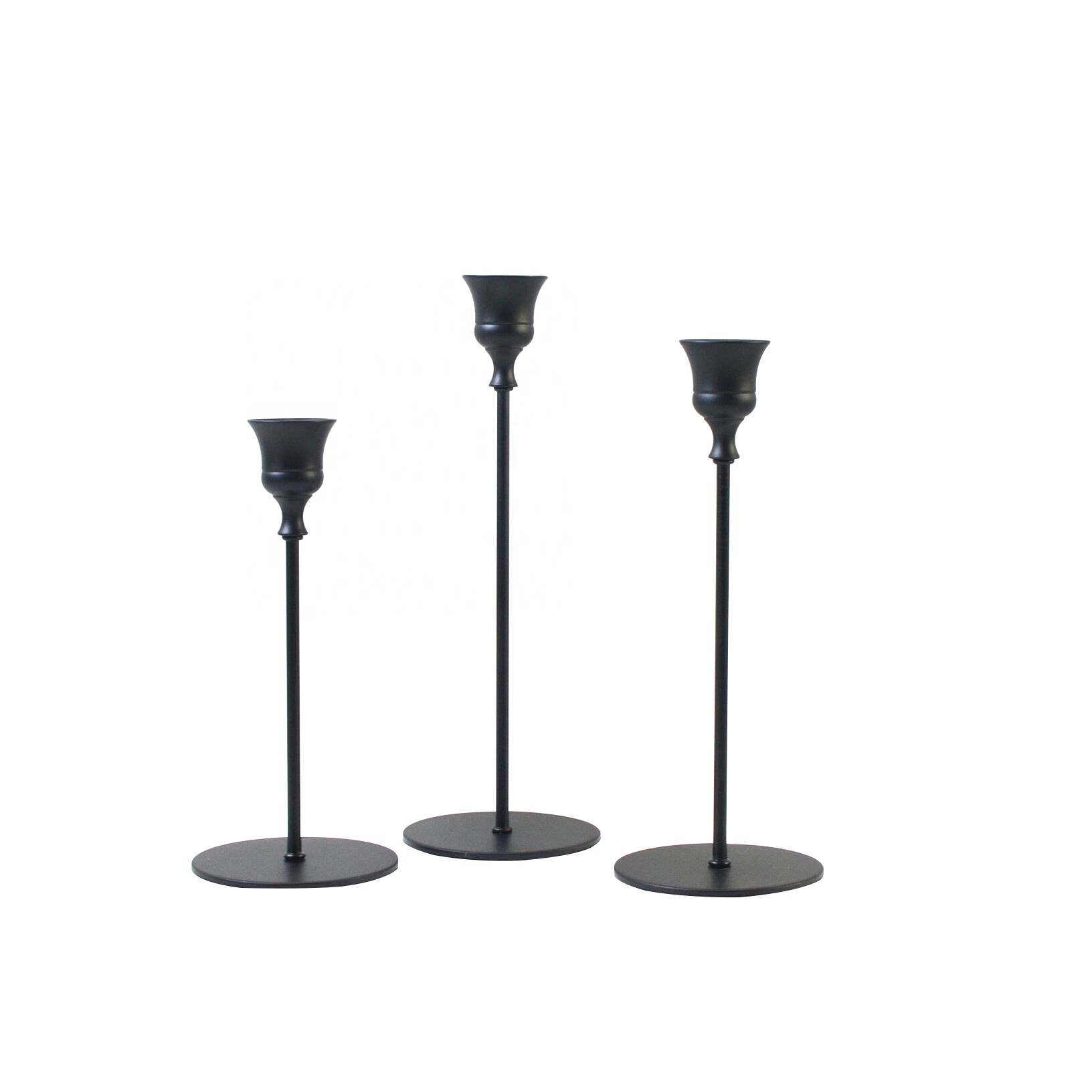 3 count  Black candelabra centerpieces for wedding table