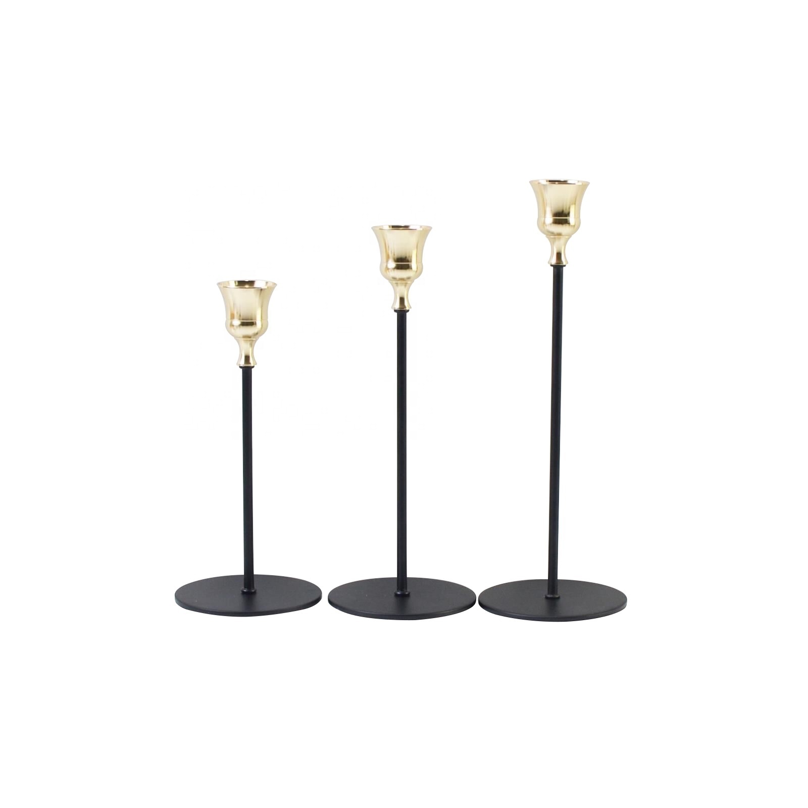 3 count  Black candelabra centerpieces for wedding table