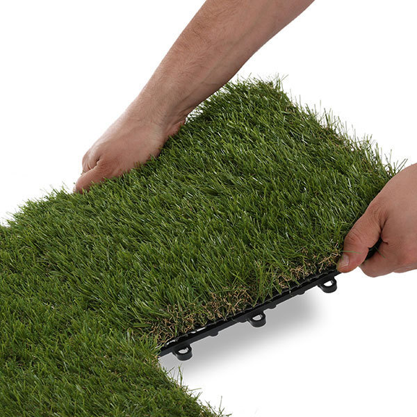 Garden interlocking click outdoor artificial grass tile