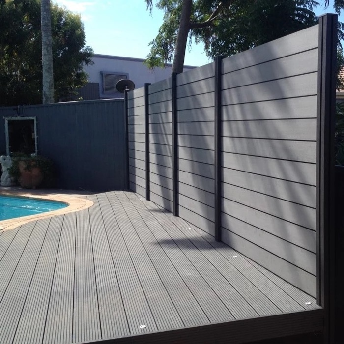 easy installation composite wood privacy garden wpc fence better than vinyl pvc fence