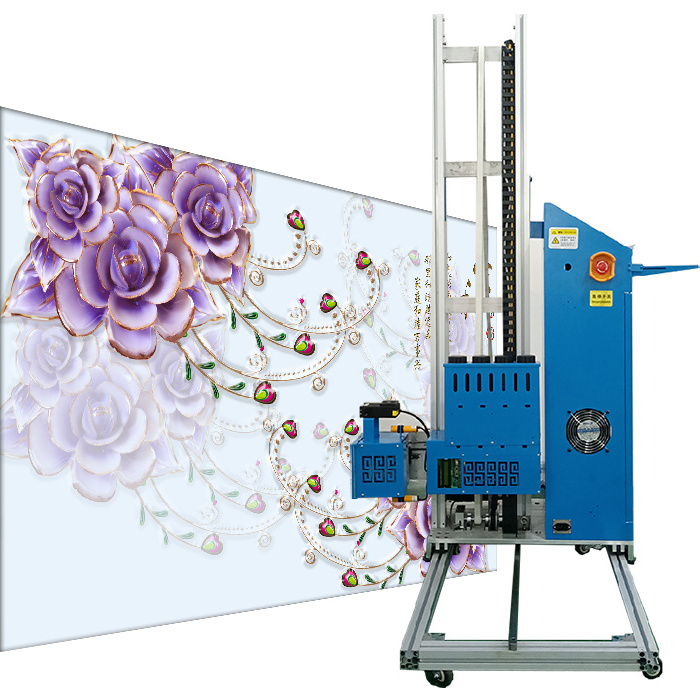 Baishixin Uv Wall Inkjet Printer Wall Painting Machine Mural Portable Wheeled Wall Printing Machine