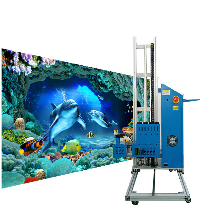 Baishixin Uv Wall Inkjet Printer Wall Painting Machine Mural Portable Wheeled Wall Printing Machine