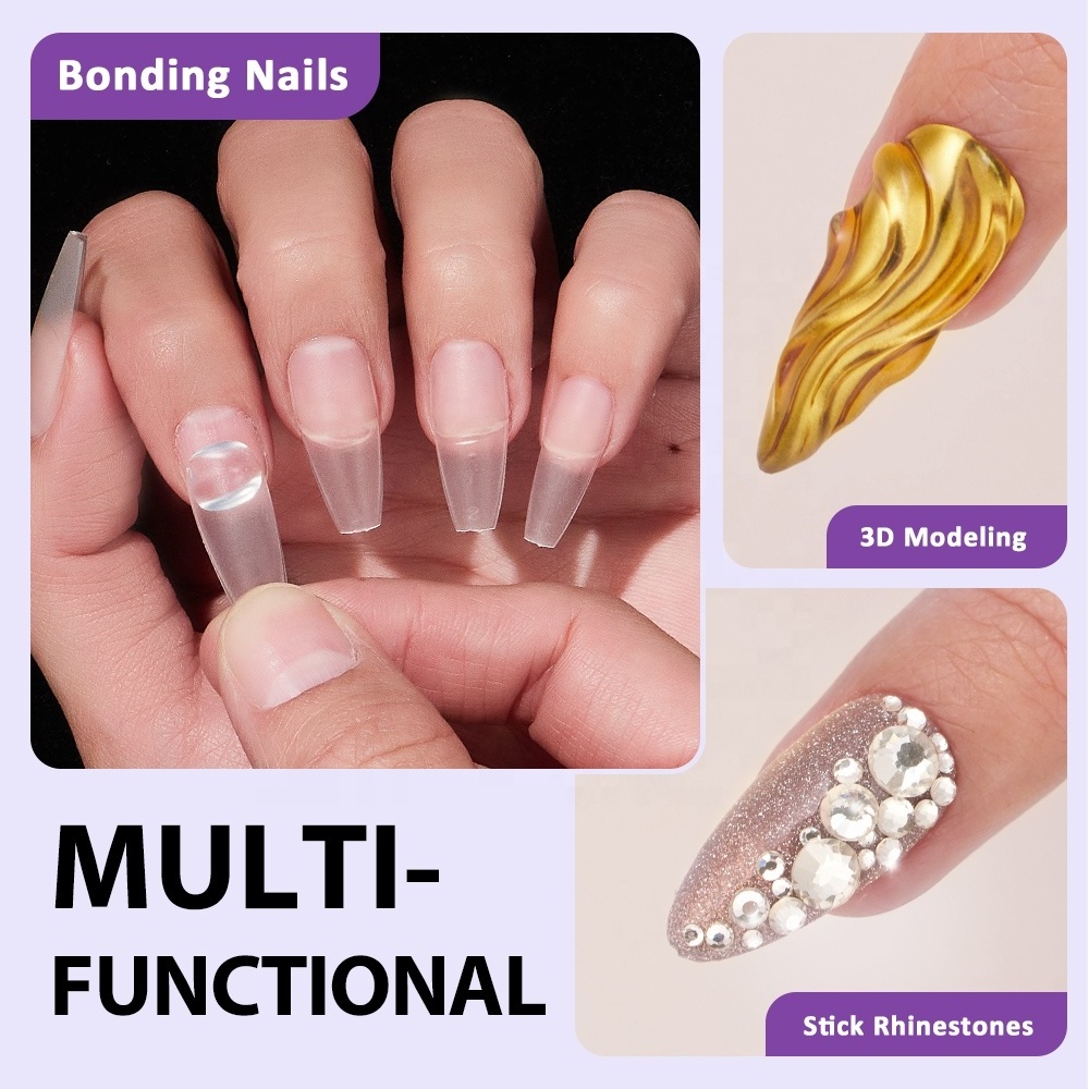 BTArtbox Long Lasting 30g Solid Uv Gel Nail Glue False Nails Solid Bonding Gel Nail Art Tips Gel Glue For Manicure