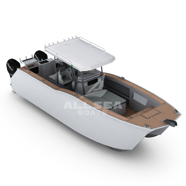 Lightweight Luxury Floating Aluminium Made Electric Fishing Party Catamaran Fishing  Boat For Sale