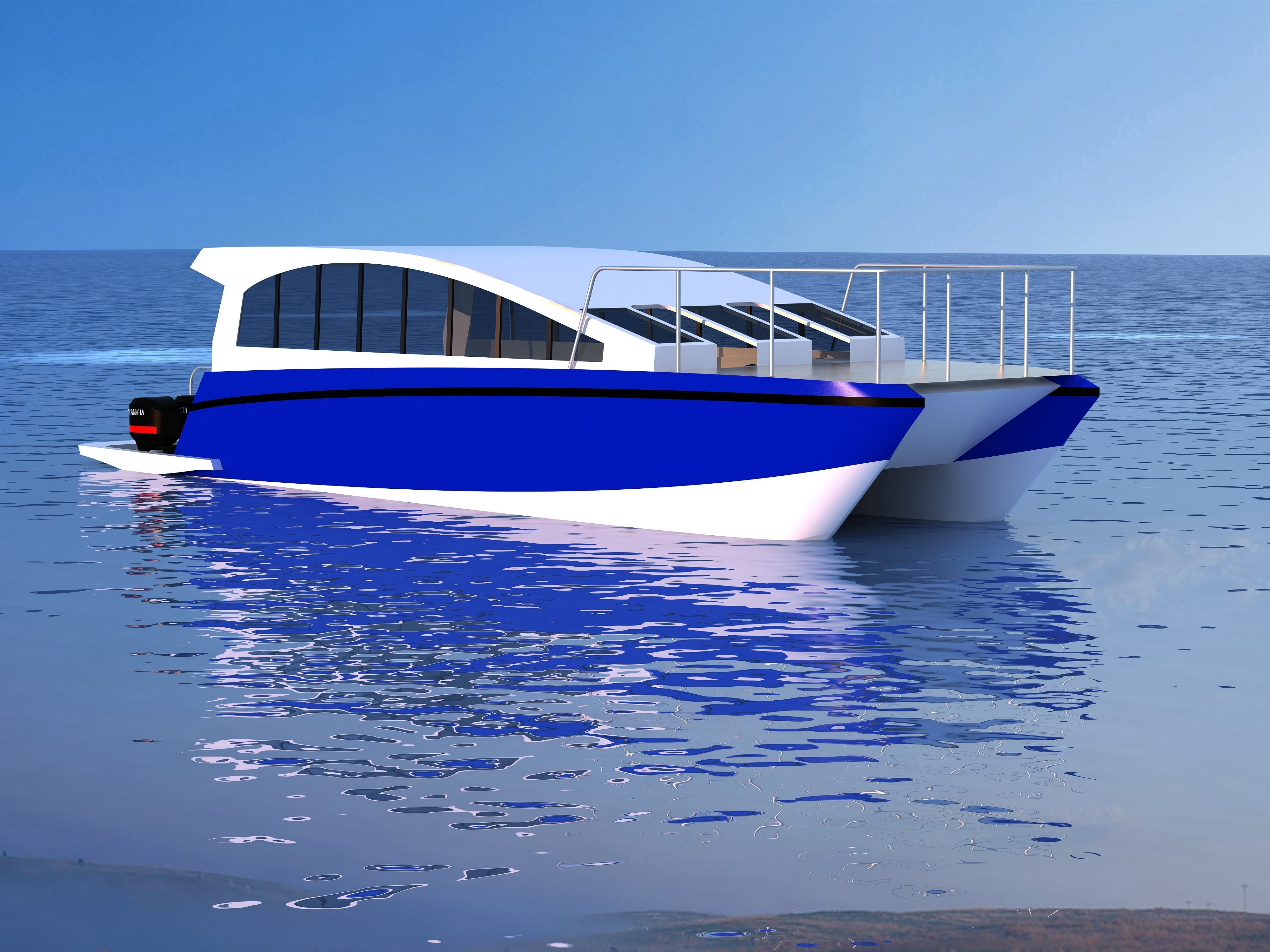 Factory mass production Boat For 33 Passengers  and direct sales Passengers Peed  Catamaran Passenger Boats