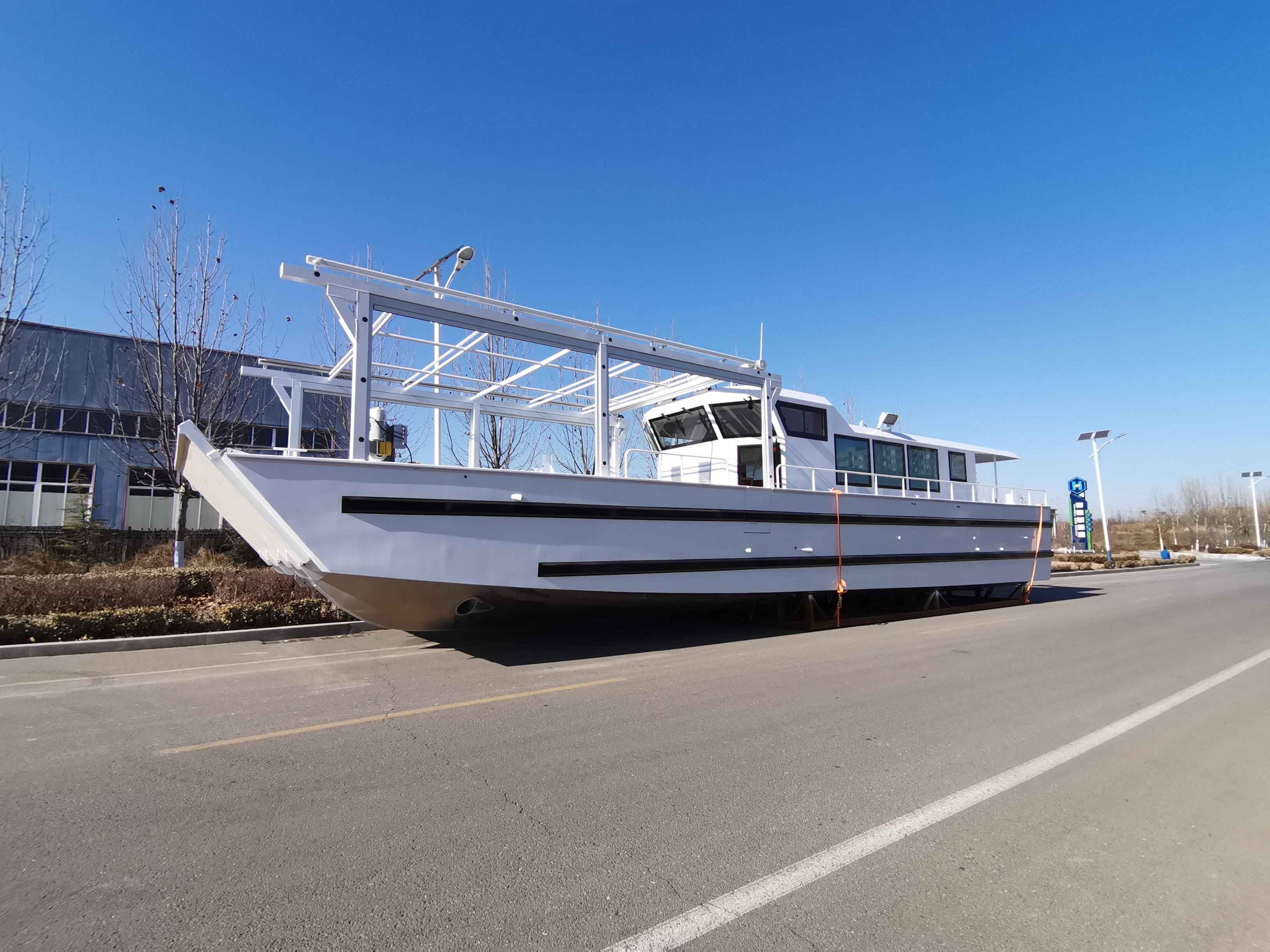 Allsealion 18m hot aluminum offshore flat deck small car ferry landing craft barge working boat