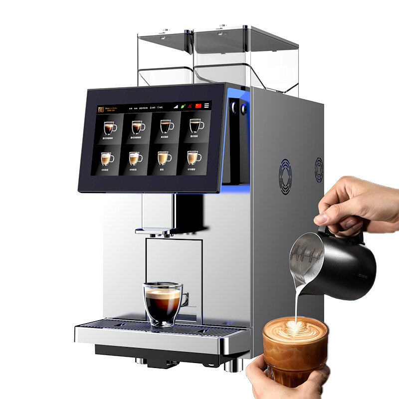 BTB-301 TFT color touch screen OEM espresso machine with grinder fully automatic bean to cup coffee machine