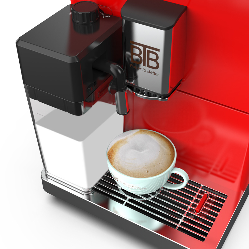 Best Seller Office Smart Espresso Bean to Cup Coffee Maker Domestic Automatic Coffee Machine with Milk Tank