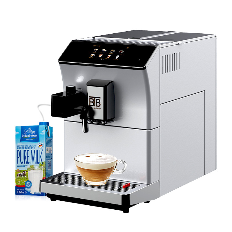 Office Small Espresso Beverages Coffee Making Machine Fully Automatic Cappuccino Coffee Maker with Stemar