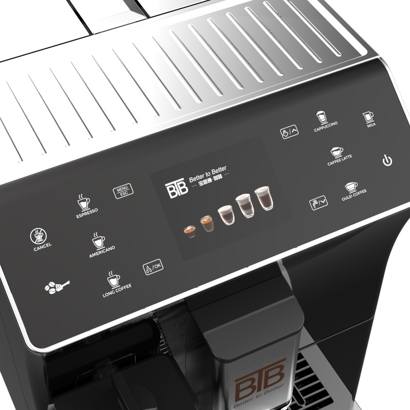 TFT color touch screen OEM espresso machine Electric make milk foam with grinder bean to cup fully automatic coffee machine