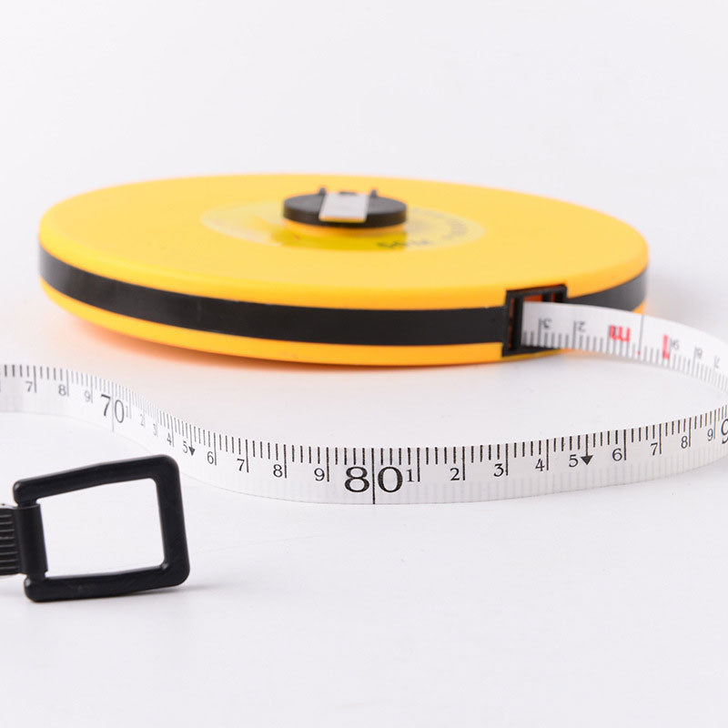 BTE High Quality Long Distance 10M/15M/20M/30M/50M Fiberglass Disc Measuring Tape Surveyors Reel Long Tape