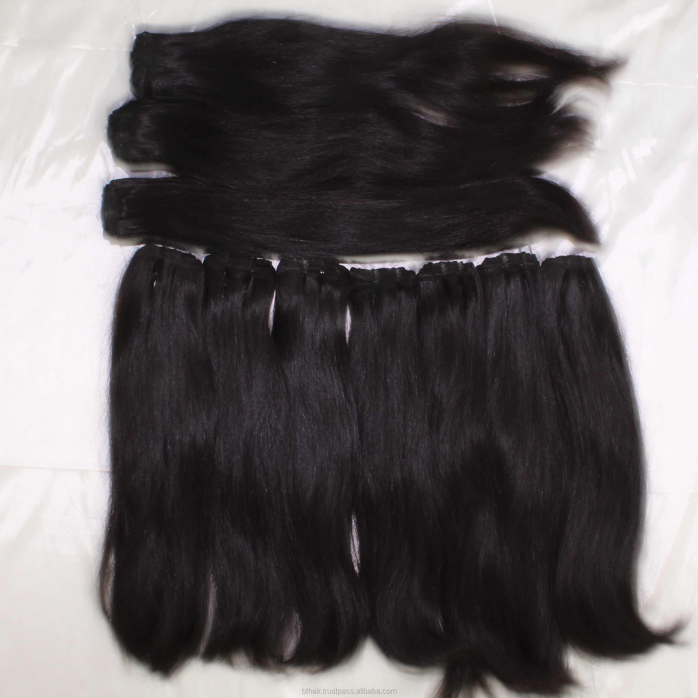 Vietnamese Soft straight human hair bundles In Weft Double Drawn, 32 34 36 38 40 Inch Raw Indian Straight Hair Weave