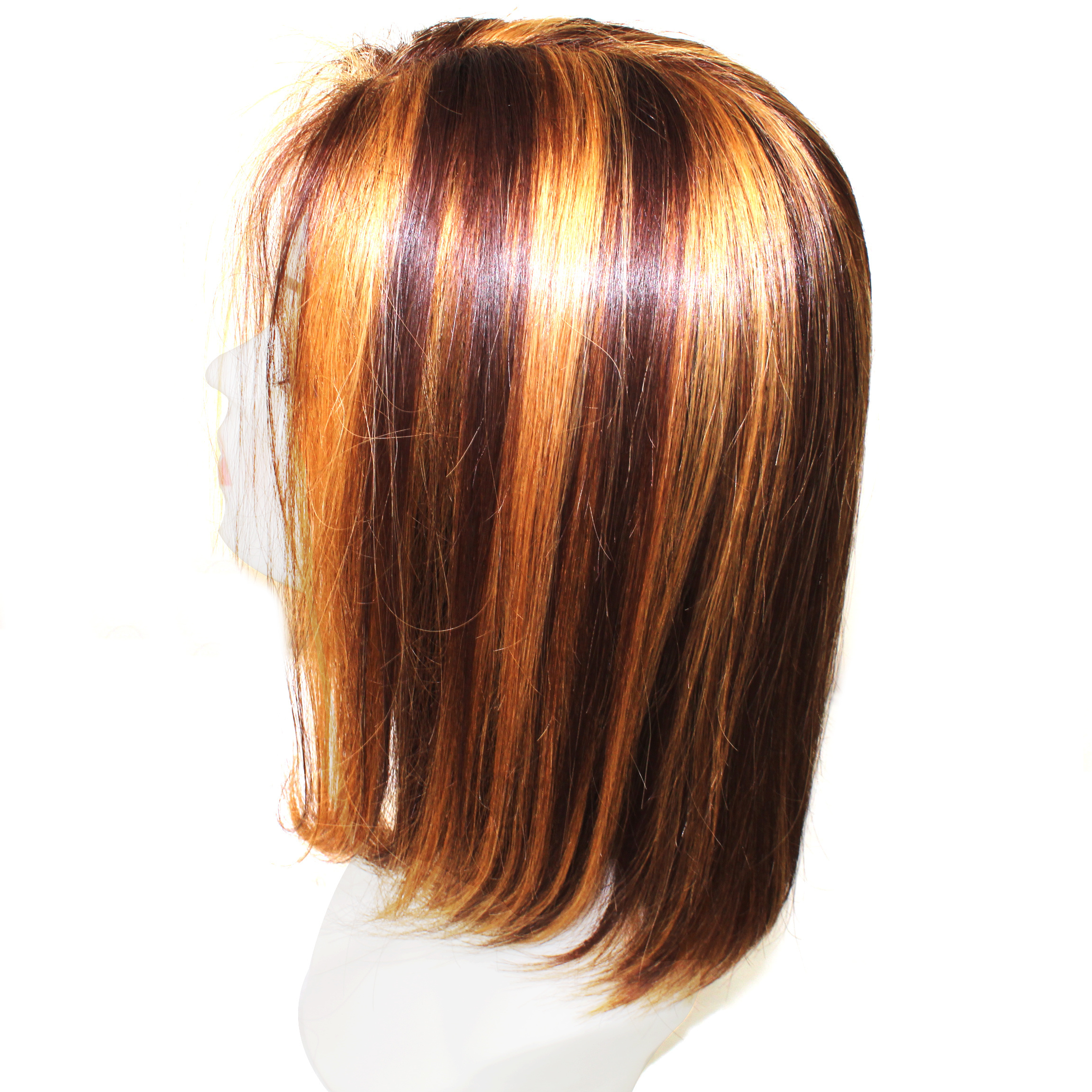 Fashion piano hair color wigs natural 100% human hair, Piano Color Highlight Lace Front Wig Pre Plucked With Baby Hair