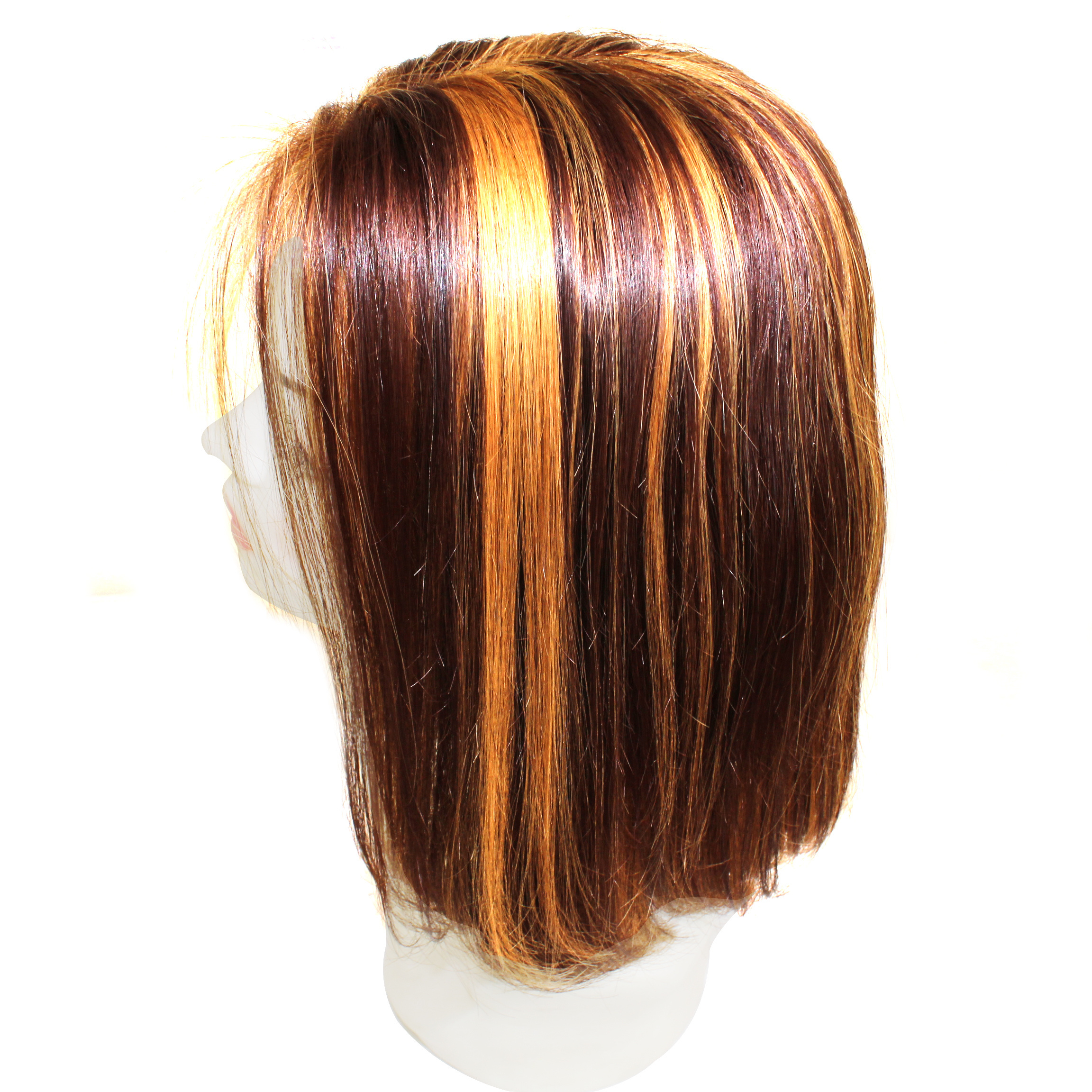 Fashion piano hair color wigs natural 100% human hair, Piano Color Highlight Lace Front Wig Pre Plucked With Baby Hair