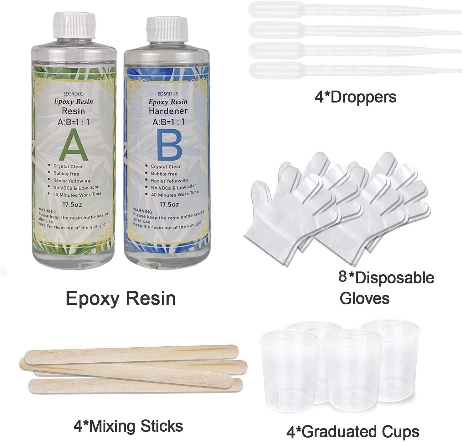 Crystal AB glue Clear Epoxy Resin Kit for Art, Jewelry, Crafts, Coating Wood Epoxy Art Resin