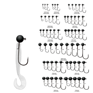 Wholesale bass fishing Sasame hooks with a single wire keeper tungsten ball jig head 08C-055 (B05)