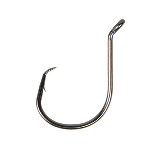 2X Strong Sports Circle Fishing Hooks High Carbon Steel Offset Beak Hook EP-7385 Black Nickle E10