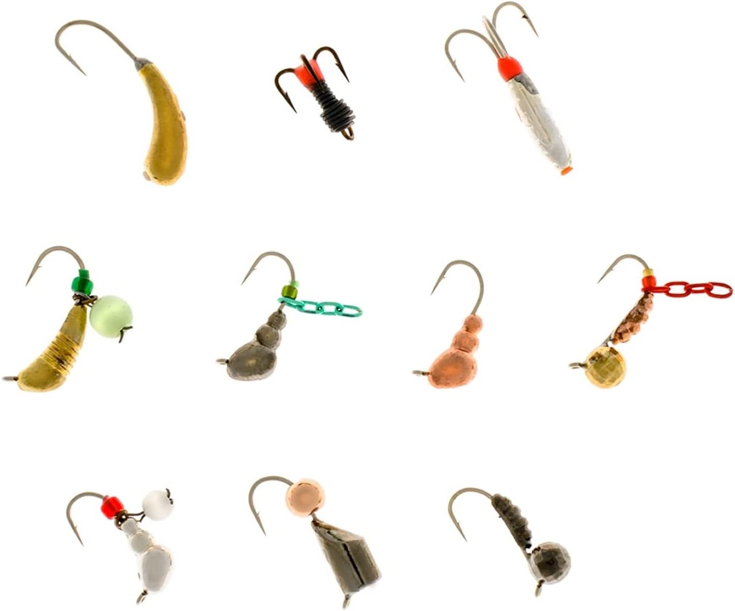 Tungsten Jig Heads for Fishing- Professional Ice Fishing Jigs with Japanese Hooks - Tungsten Ice Fishing Jig Kit (B10)