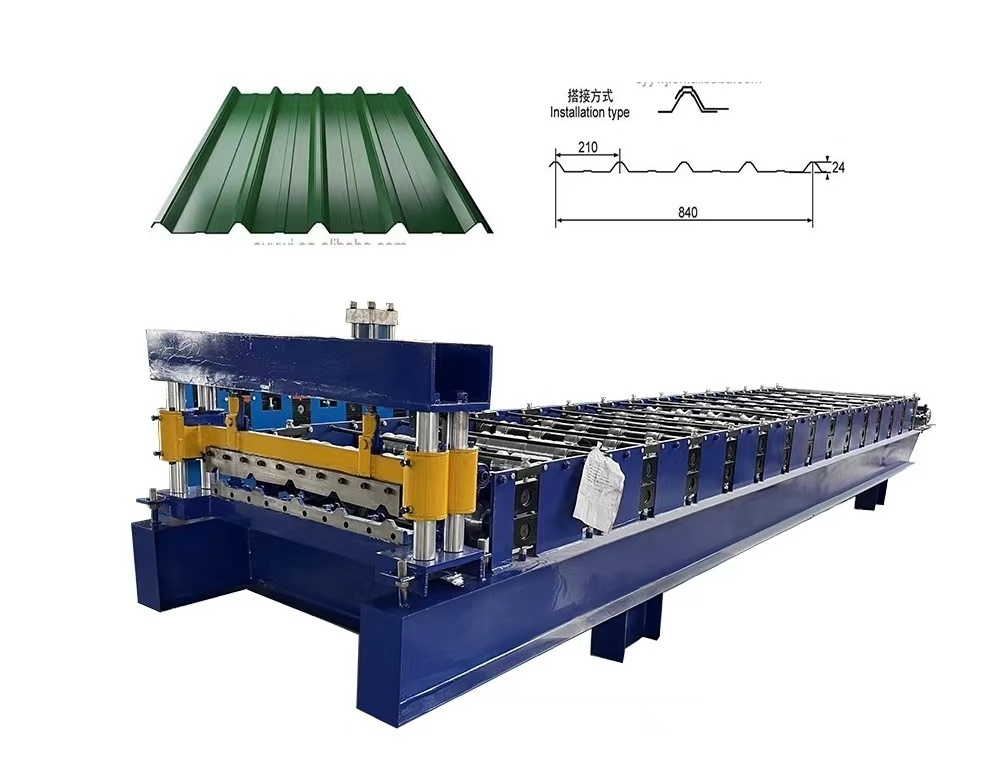 Metal roofing glazed roll forming machine for roofing sheet